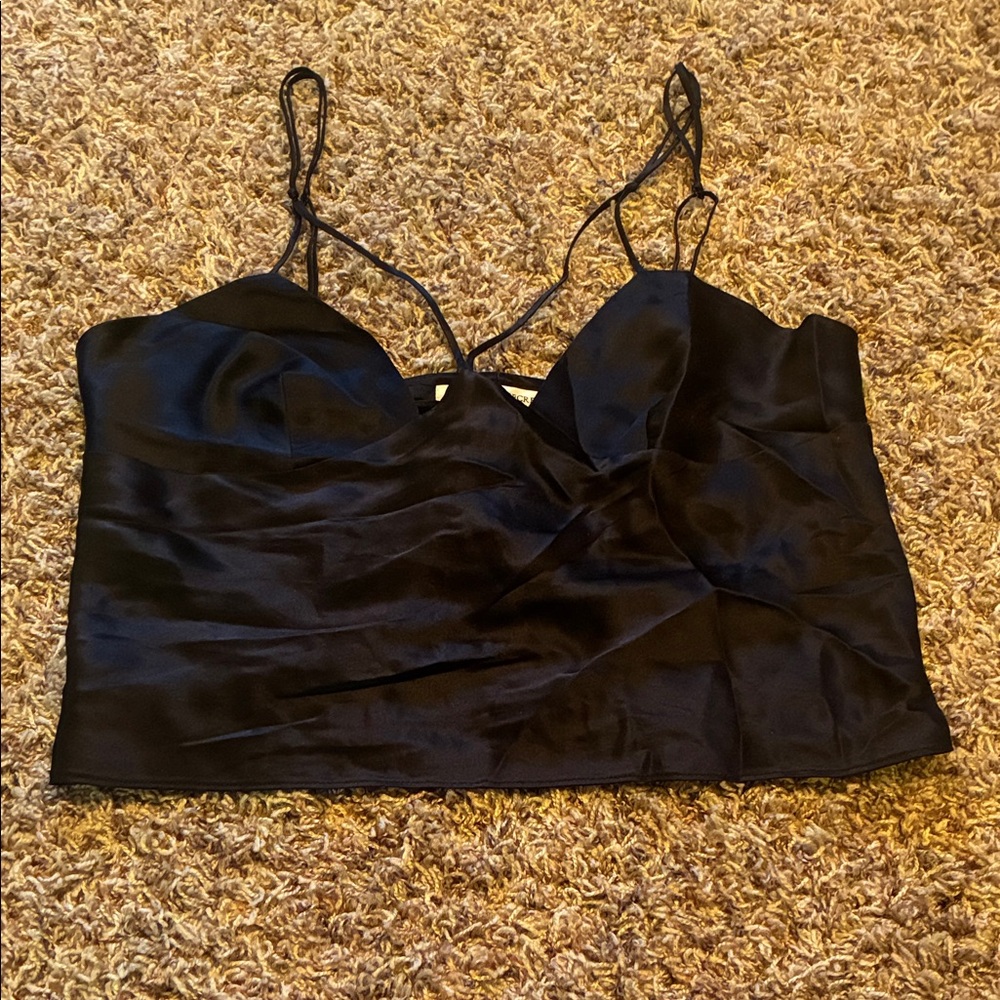 Vintage Victoria's Secret Black Silk Top/Size Small